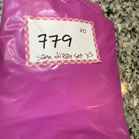 Sage Collective Set Sport Bra And Biker Short Floral Blue Static Ditsy NWT XS - Picture 13 of 13